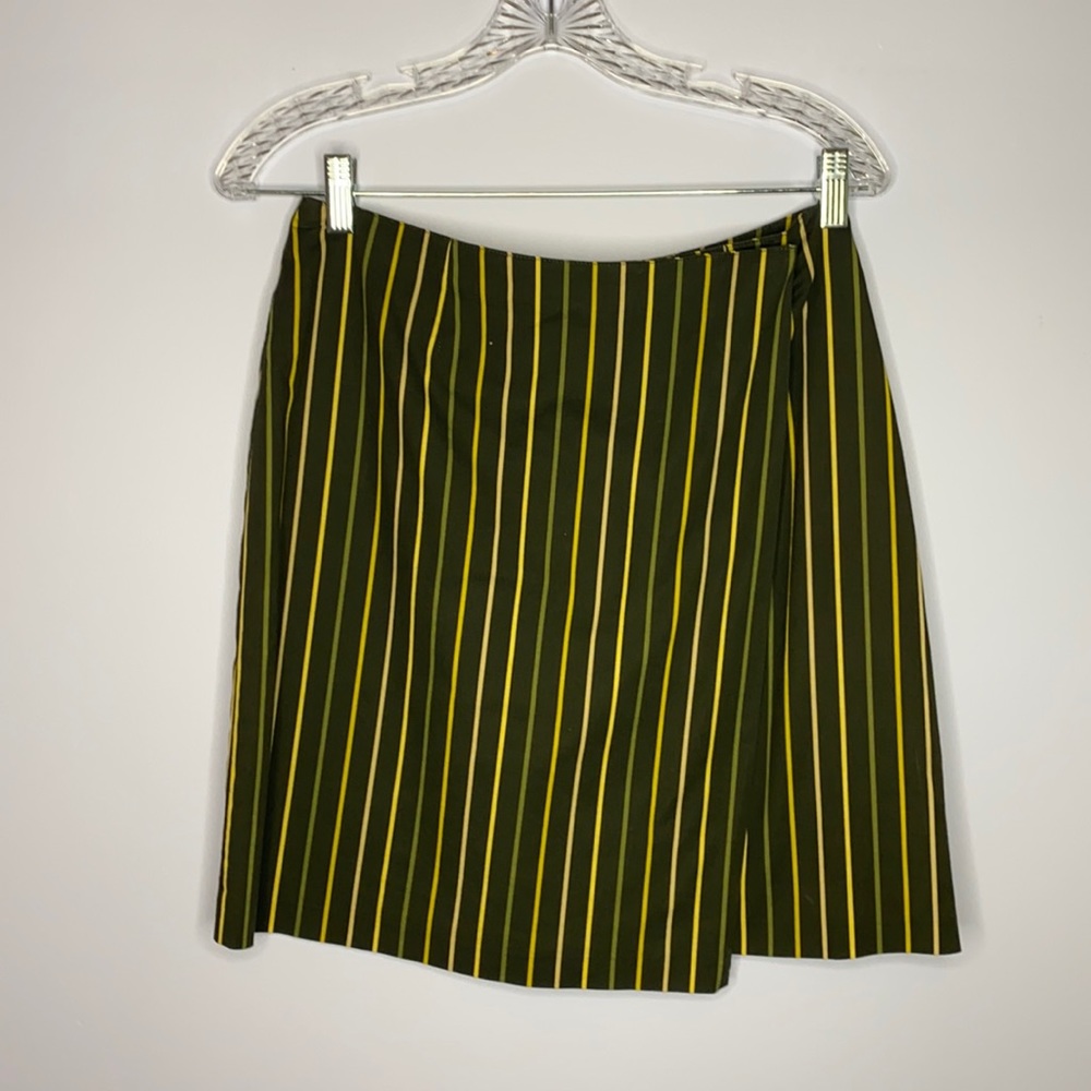 Nine West Striped Wrap Skirt